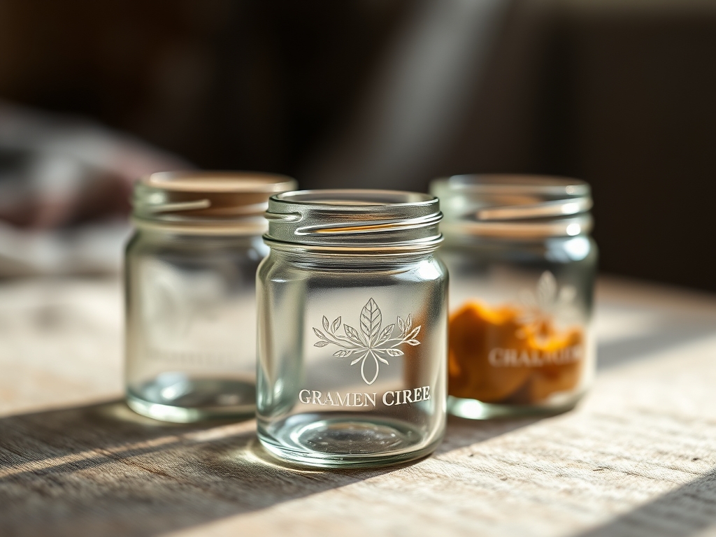 Custom Glass Etched Jars