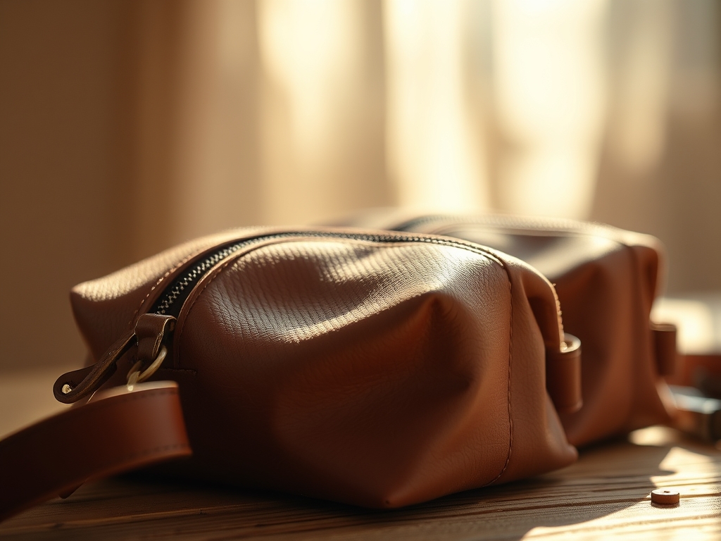 Custom Leather Toiletry Bags