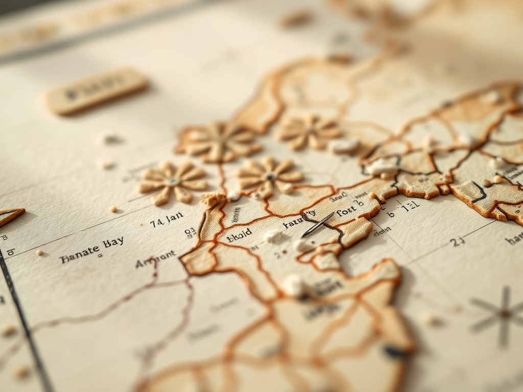 Hand Painted Map Art