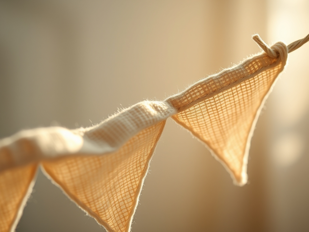 Hand Stitched Linen Bunting