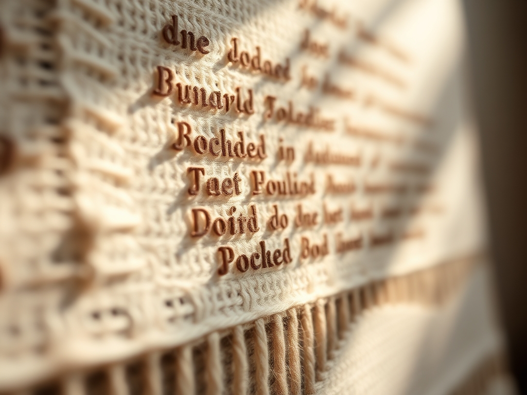 Hand Stitched Wall Poetry