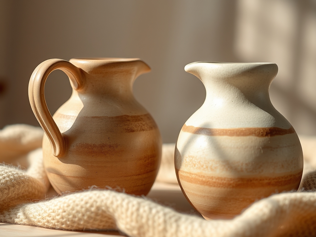 Hand Thrown Pitcher Jugs