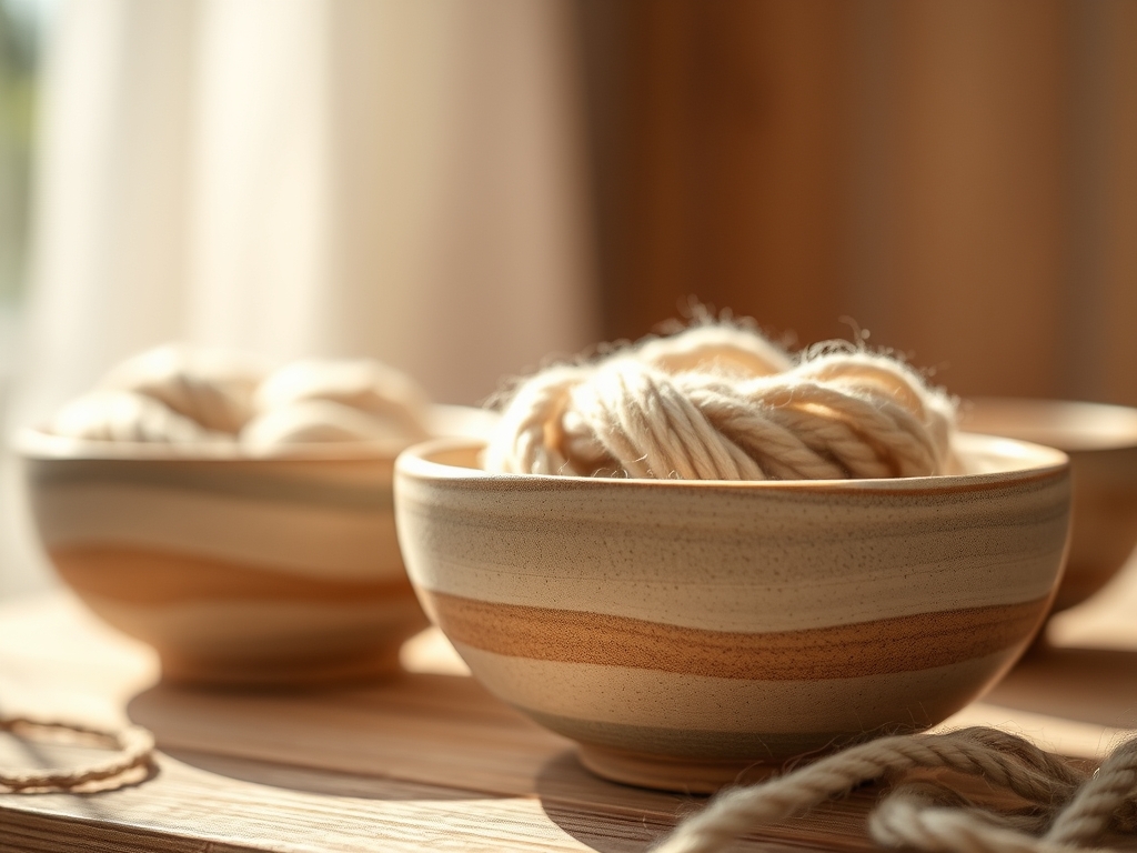 Hand Thrown Yarn Bowls