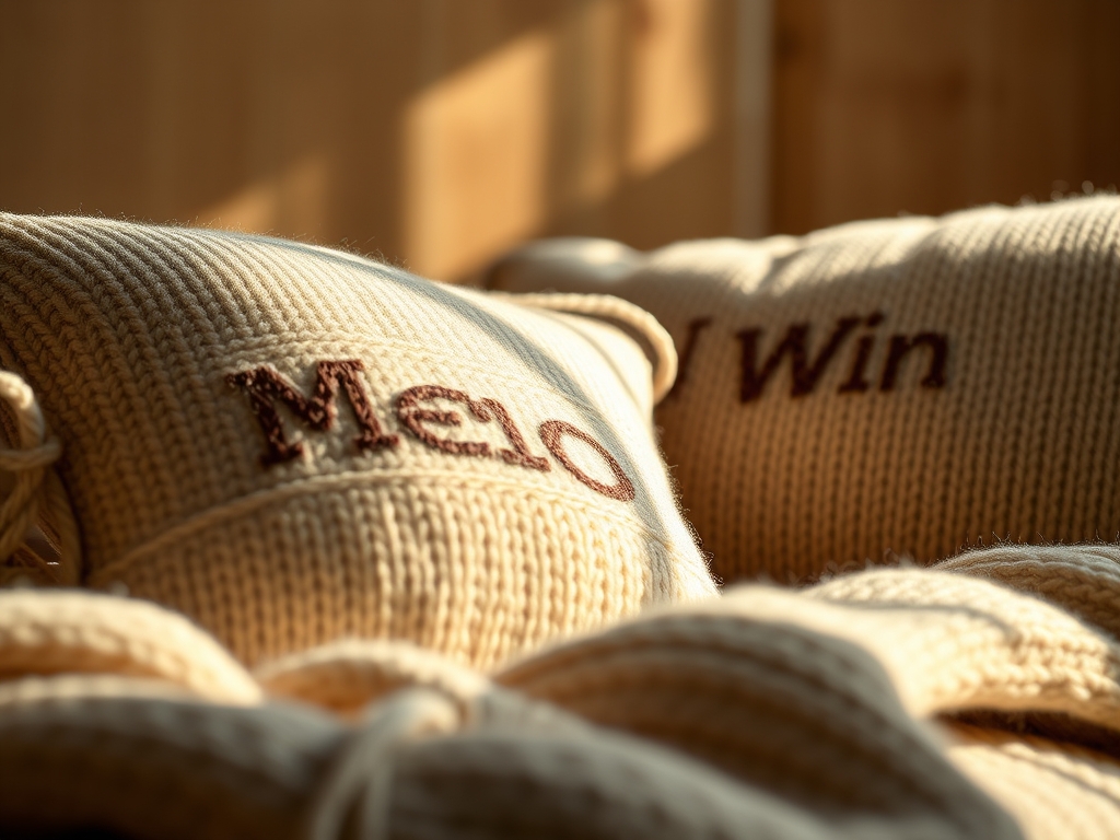 Personalized Knitted Pillows