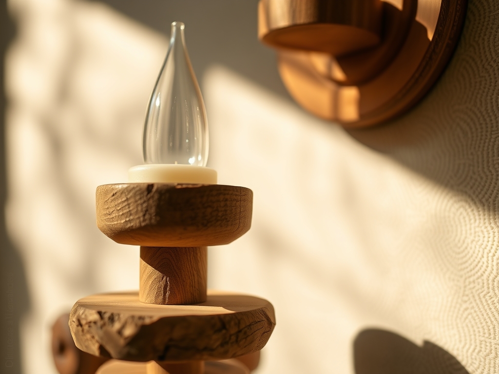 Custom Wood Candle Sconces