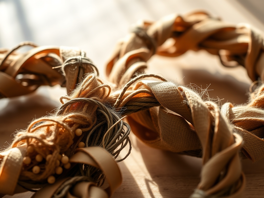 Hand Stitched Ribbon Wreaths