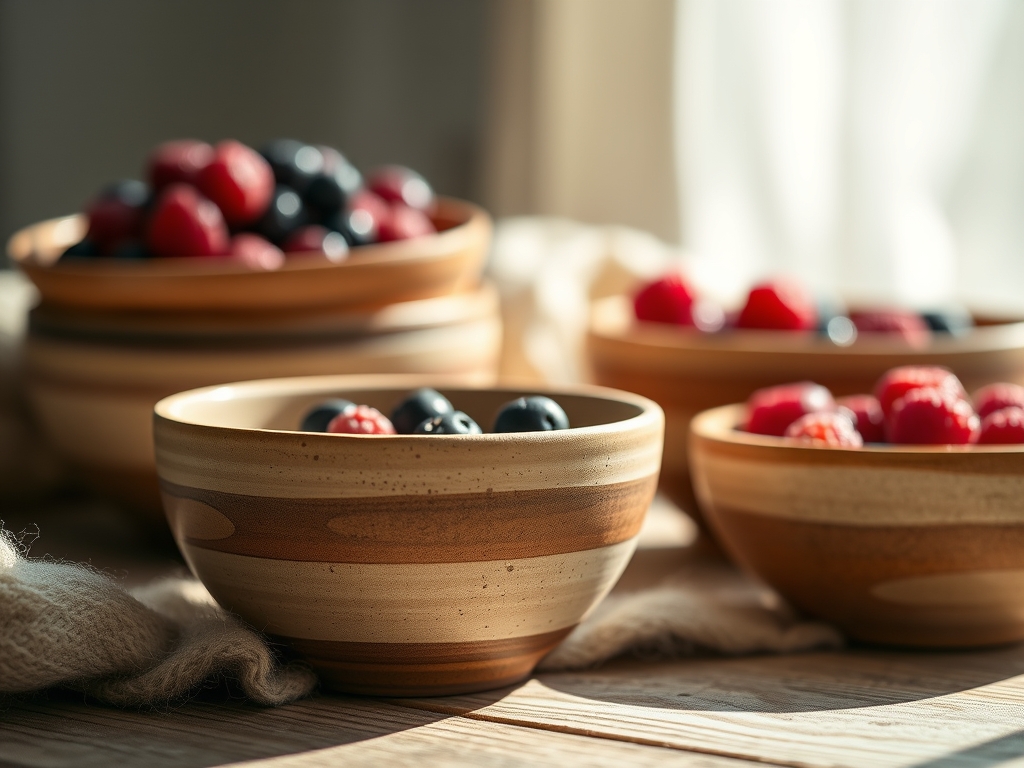 Hand Thrown Berry Bowls