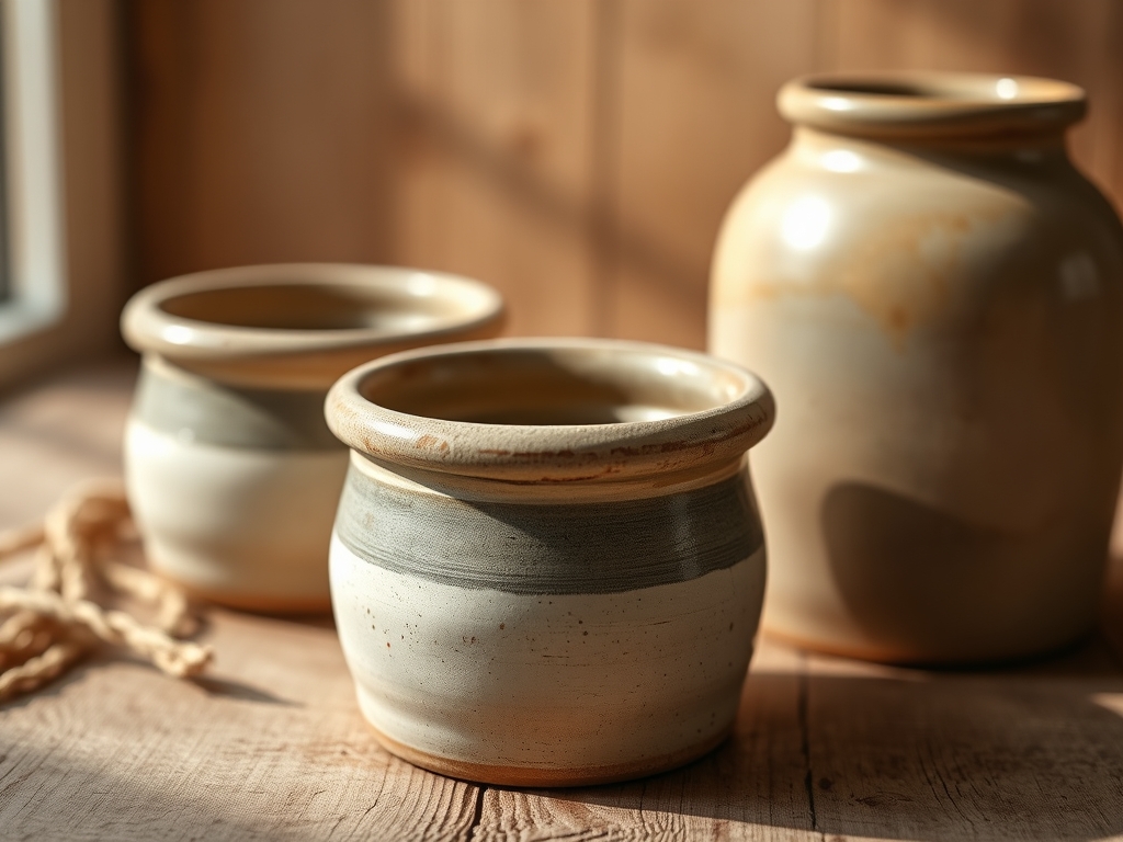 Hand Thrown Butter Crocks