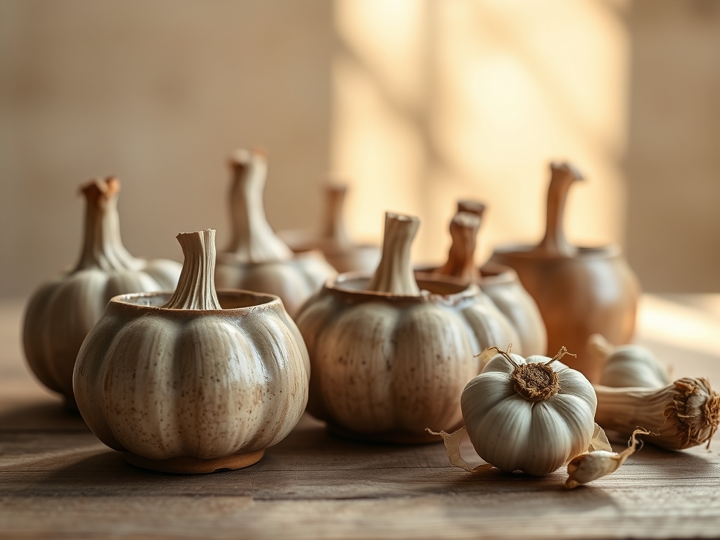 Hand Thrown Garlic Keepers