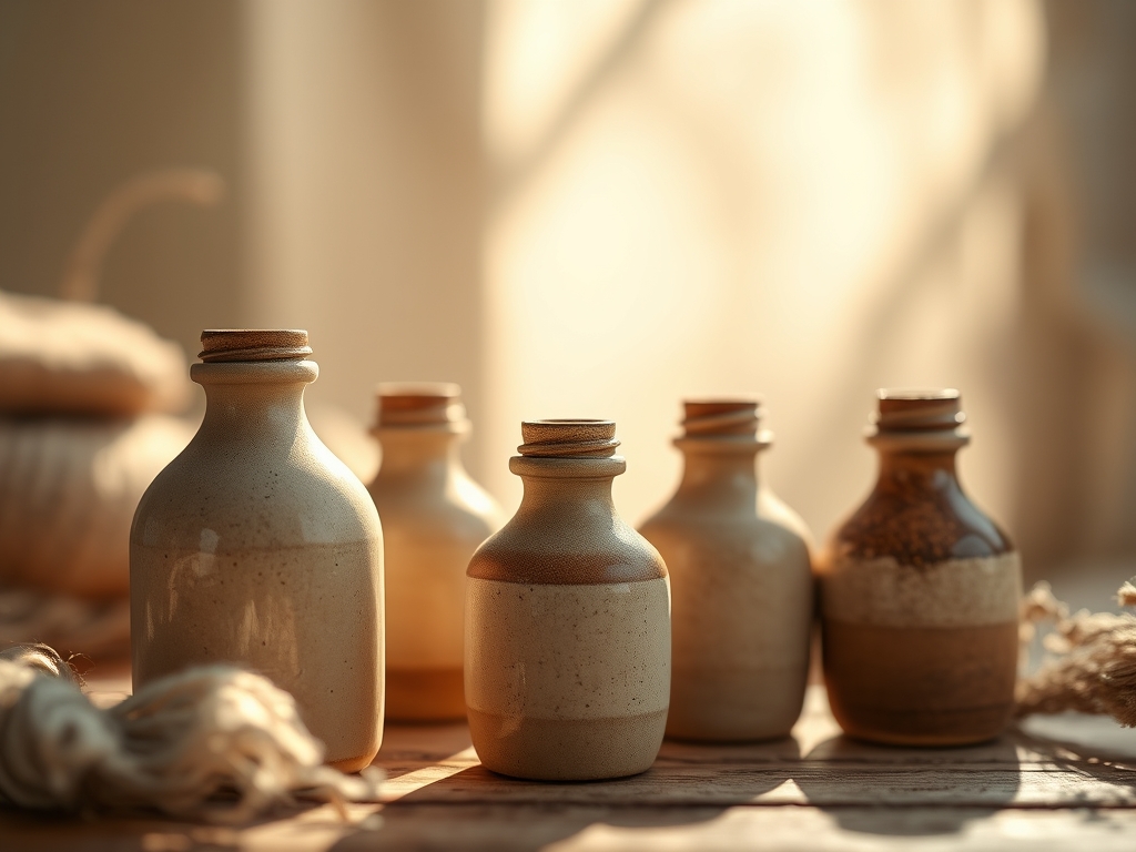 Hand Thrown Oil Bottles
